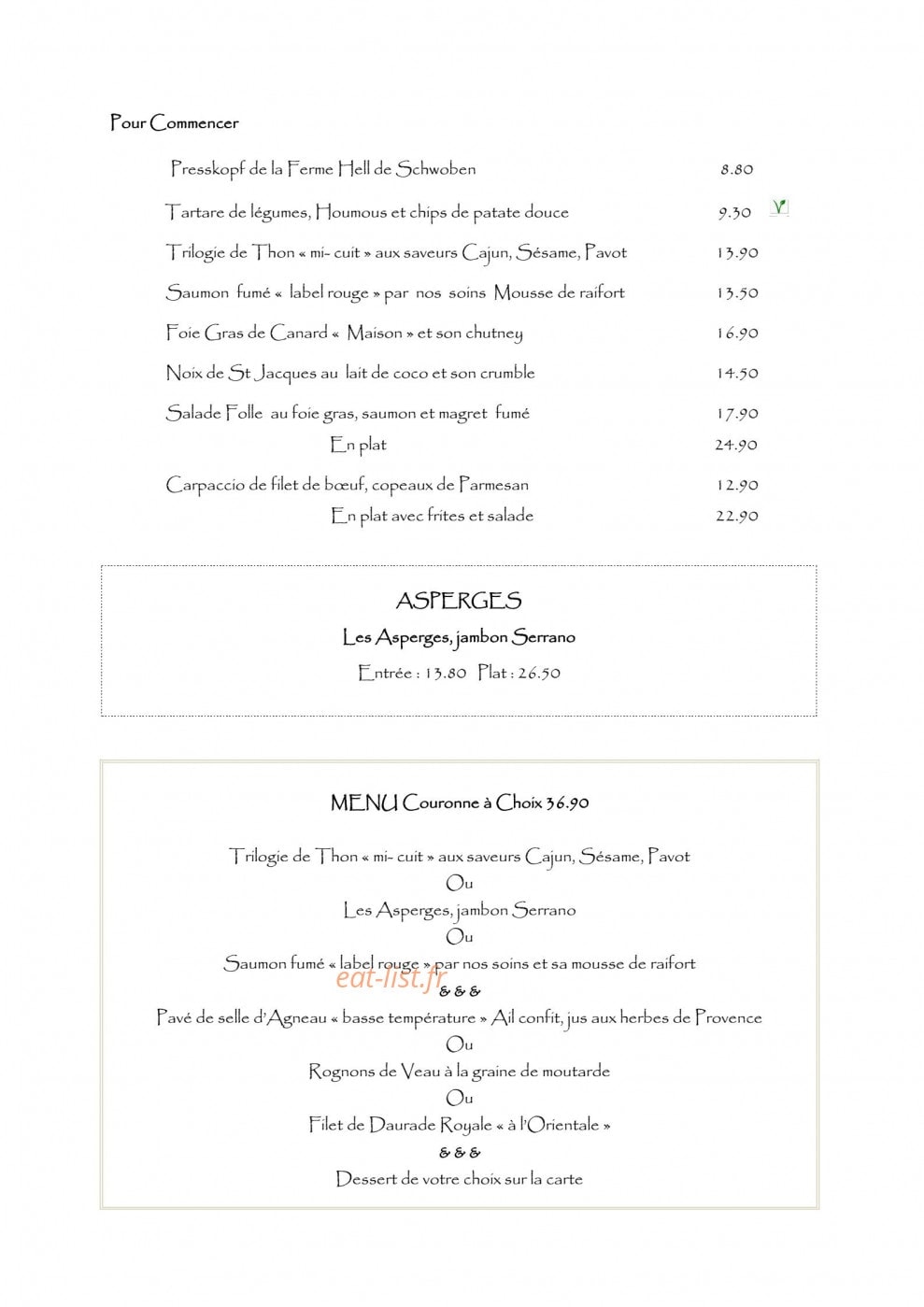 La Couronne — carte page 2