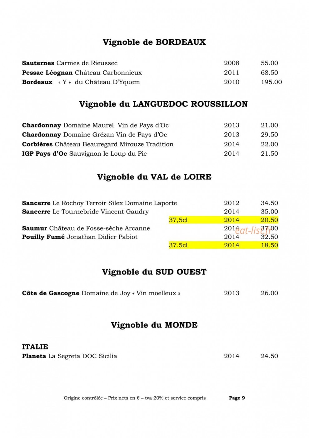 La Couronne — carte page 14