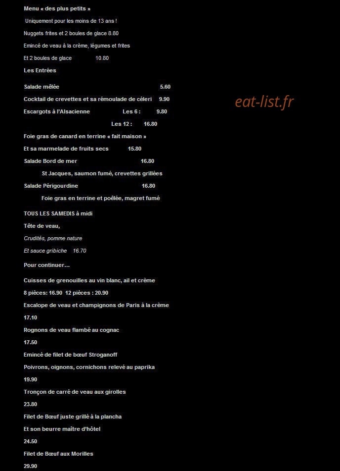 Restaurant La Couronne — carte page 3