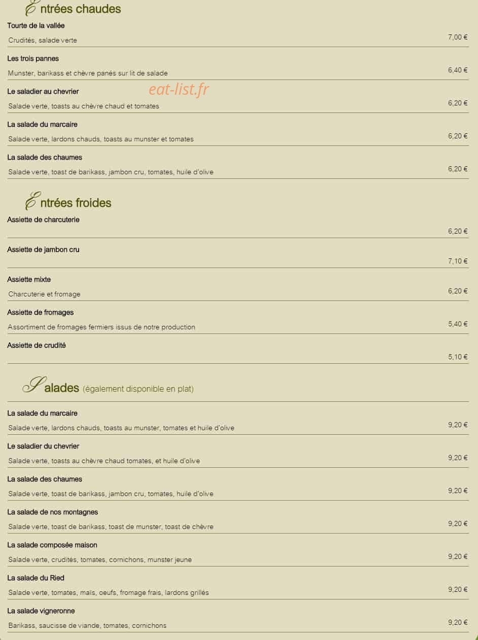 Traiteur Du Ried Menu De La Semaine Auberge du Ried à Luttenbach Pres Munster - menu et photos