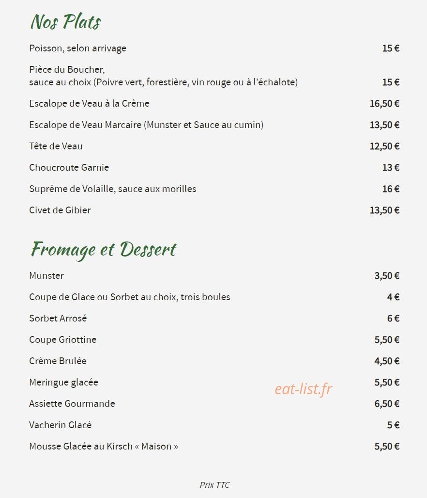 Le Chalet — carte page 2