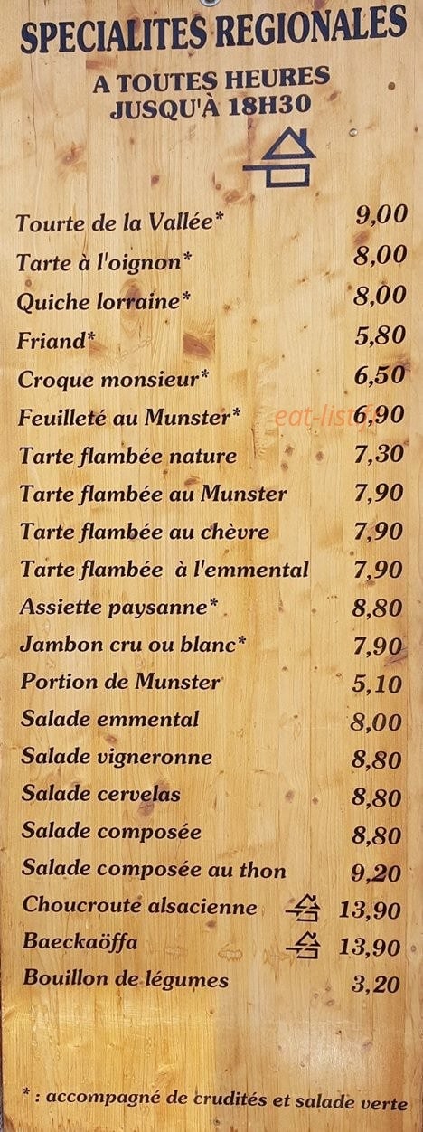Brasserie MEYER — carte page 1