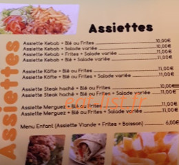 Chez Mourad Kebab — carte page 1
