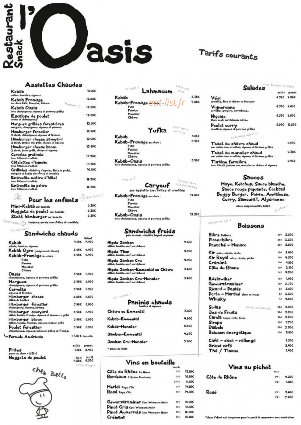 L'Oasis — carte page 1