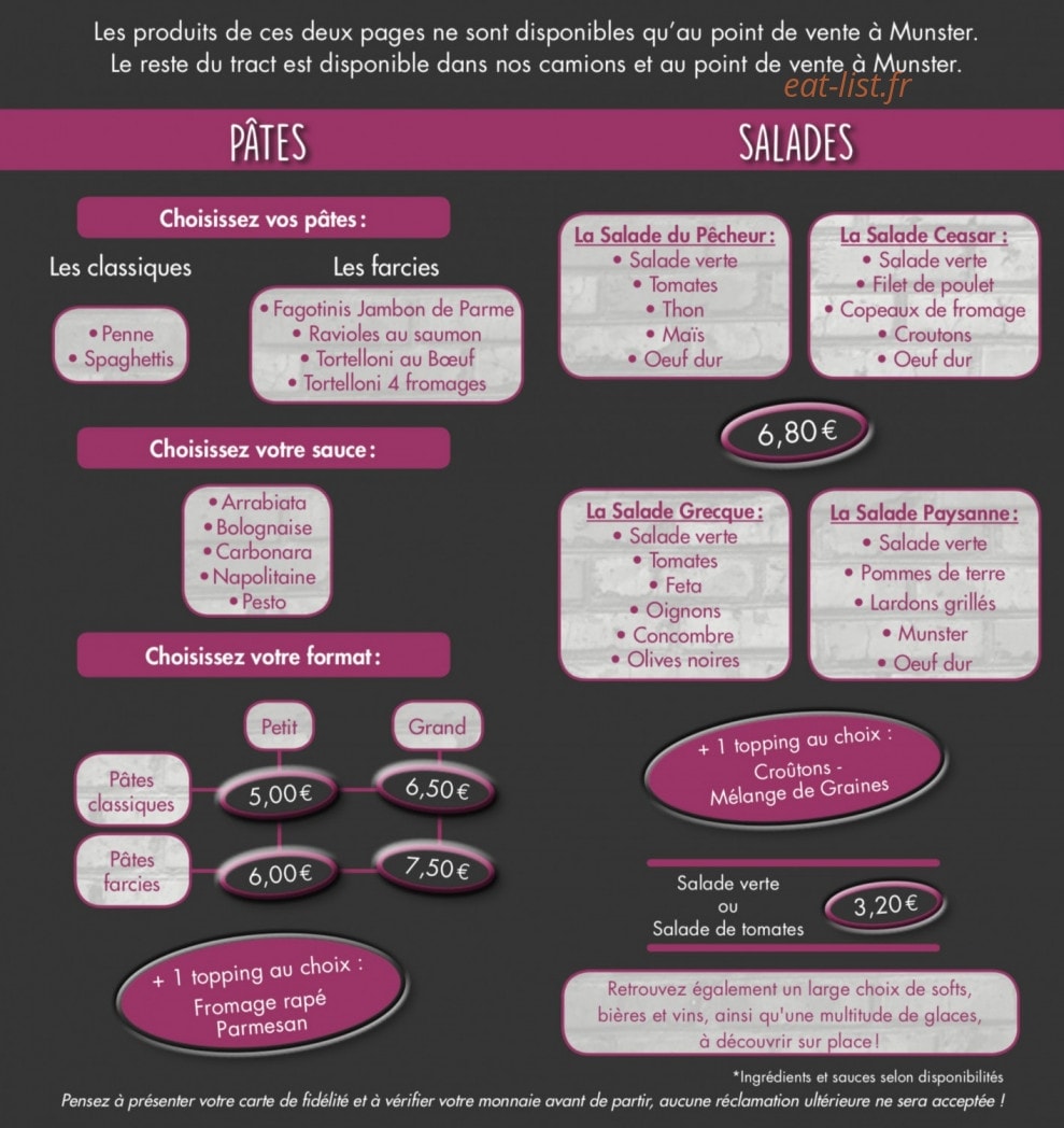 Pizza Malice — carte page 4