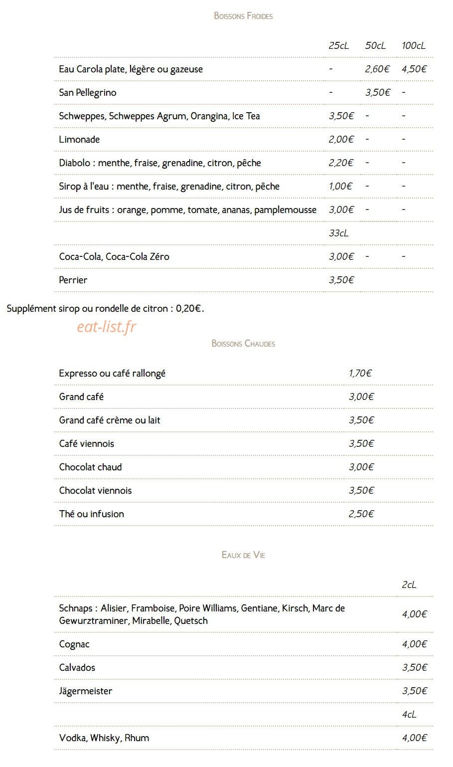 Winstub s'stewla — carte page 5