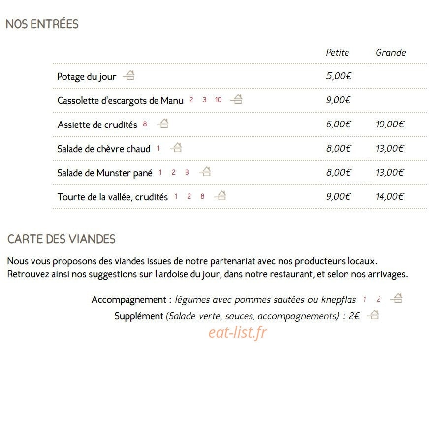 Winstub s'stewla — carte page 1