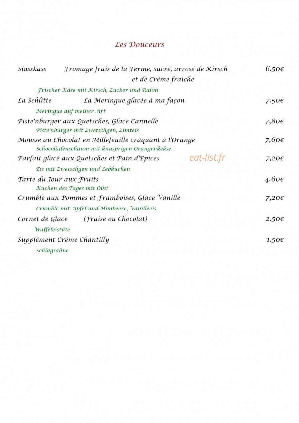 Auberge du Tanet Seestaedtle — carte page 3