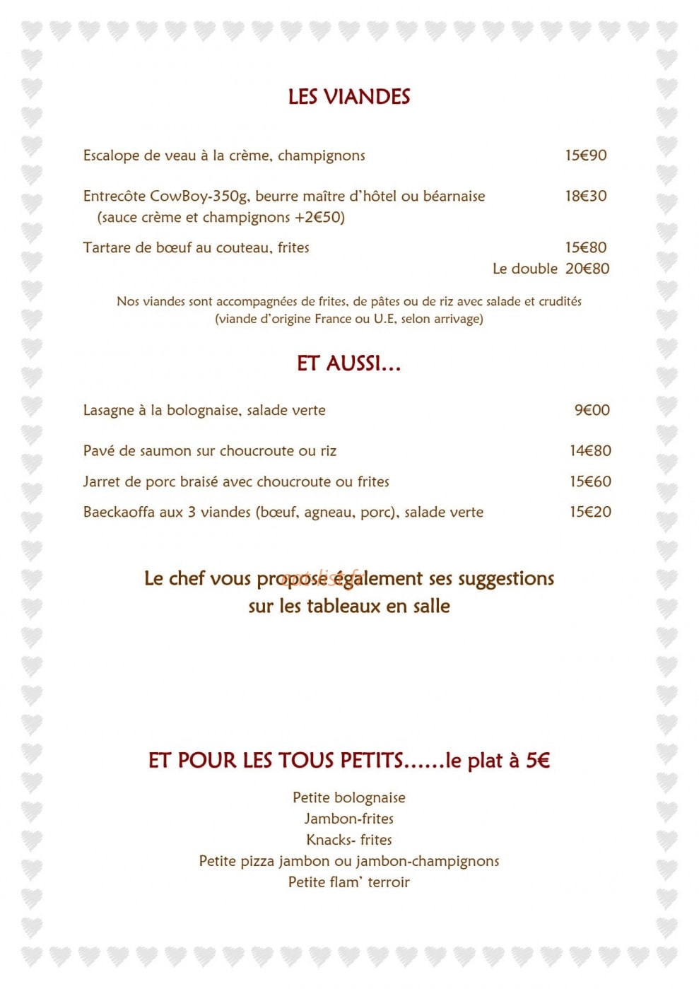 Flams Gourmandes — carte page 4