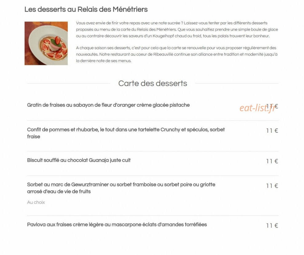 Au Relais Des Menetriers — carte page 6
