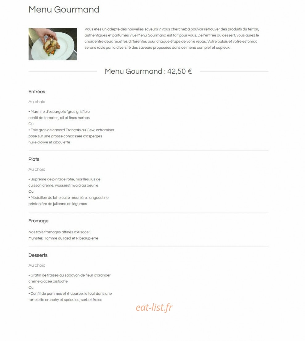 Au Relais Des Menetriers — carte page 1
