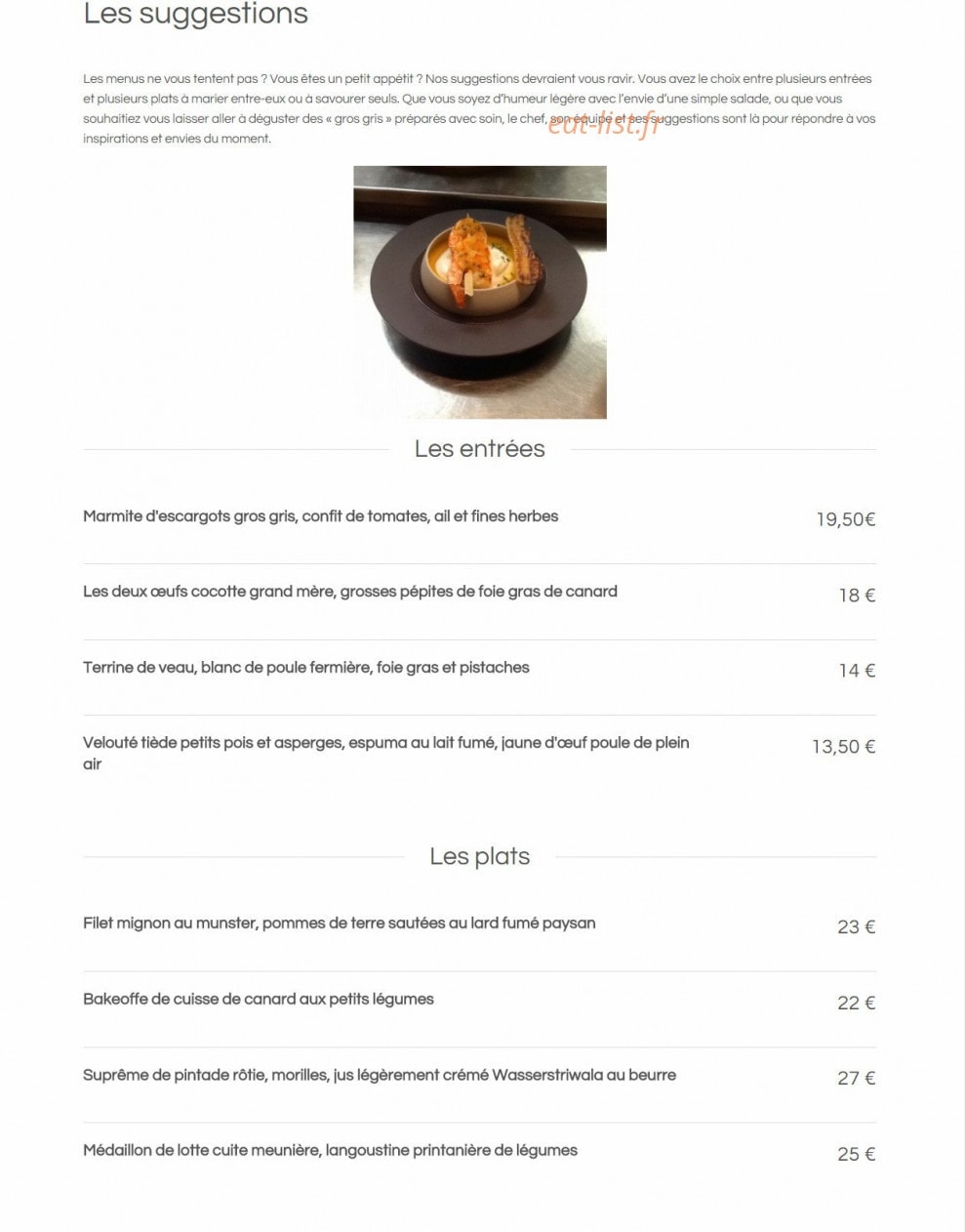 Au Relais Des Menetriers — carte page 5