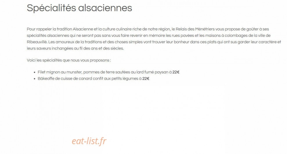 Au Relais Des Menetriers — carte page 4