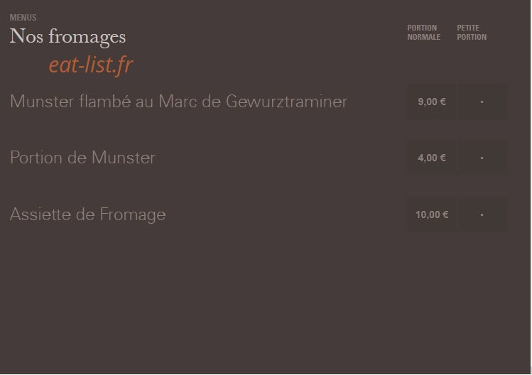Auberge Au Zahnacker — carte page 14
