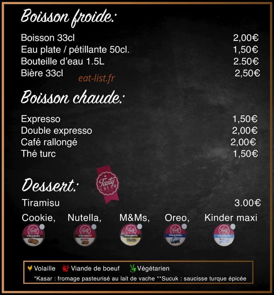 G kebab — carte page 2