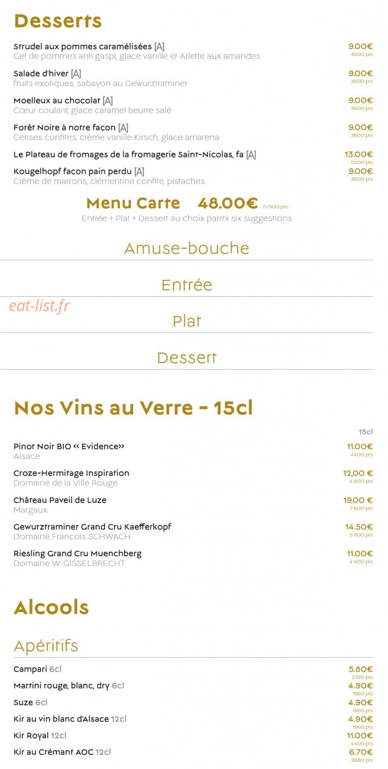 La Brasserie — carte page 2