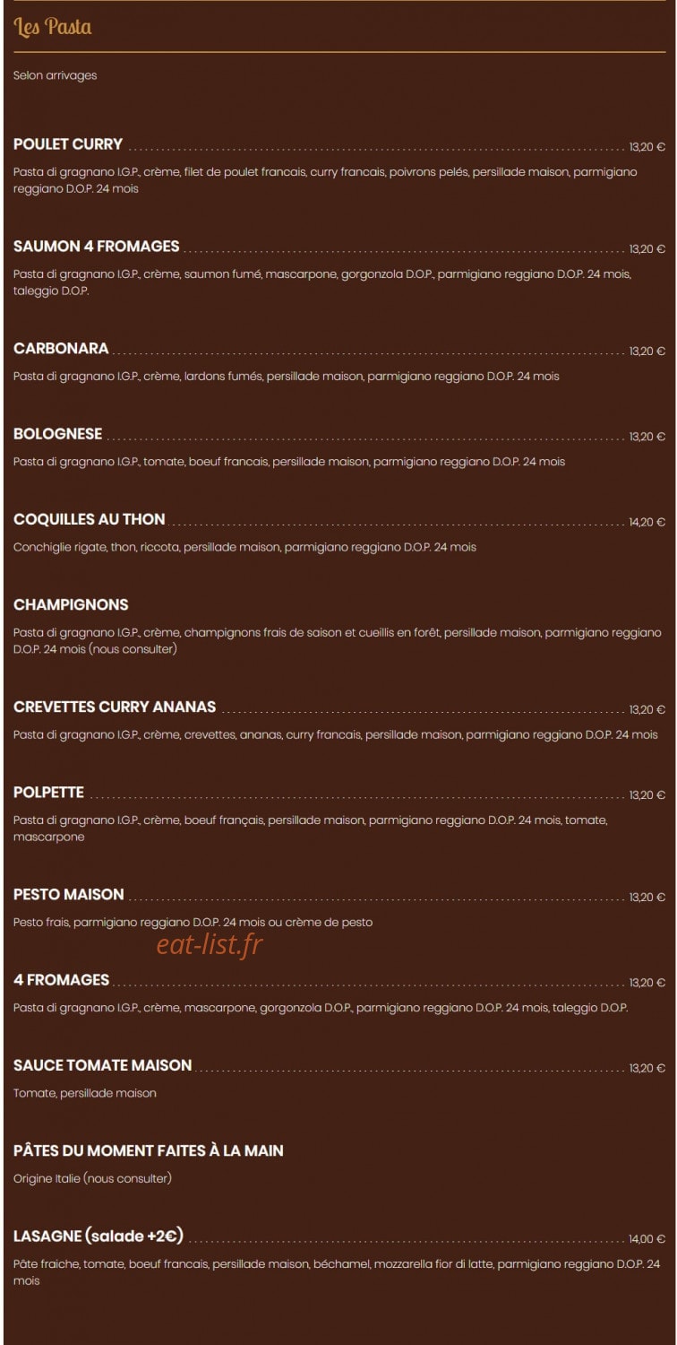 Casa Pastaio — carte page 2