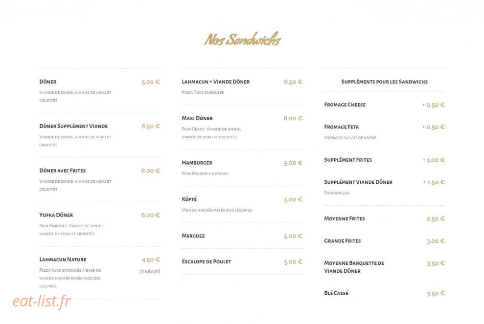 Resto Milli — carte page 2