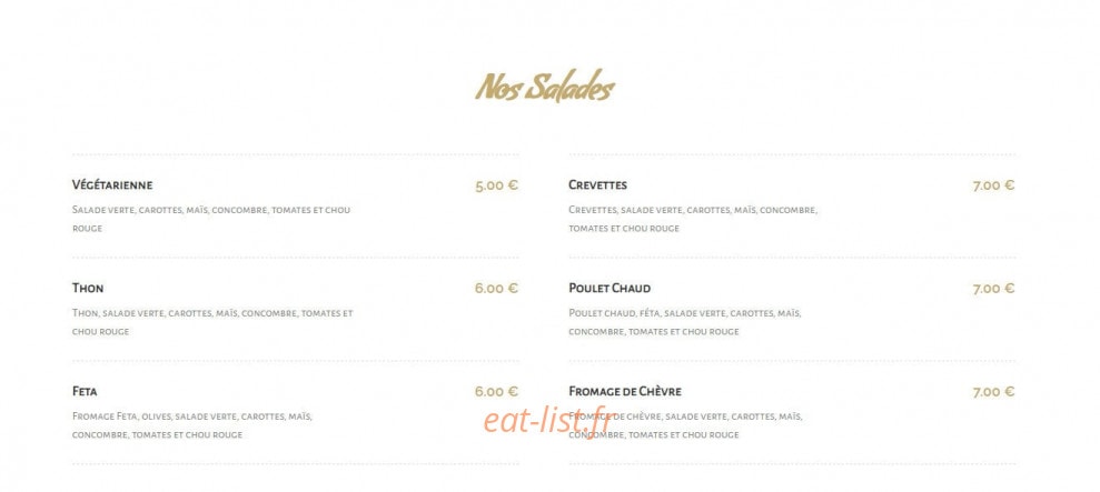 Resto Milli — carte page 1