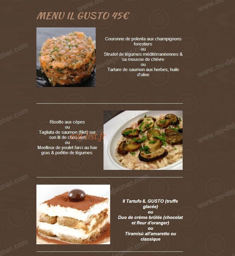 Ristorante Il Gusto — carte page 4