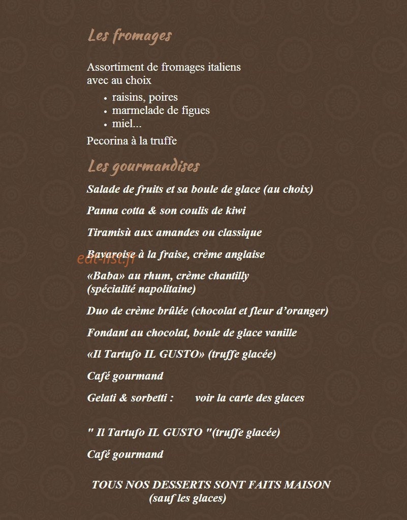 Ristorante Il Gusto — carte page 3