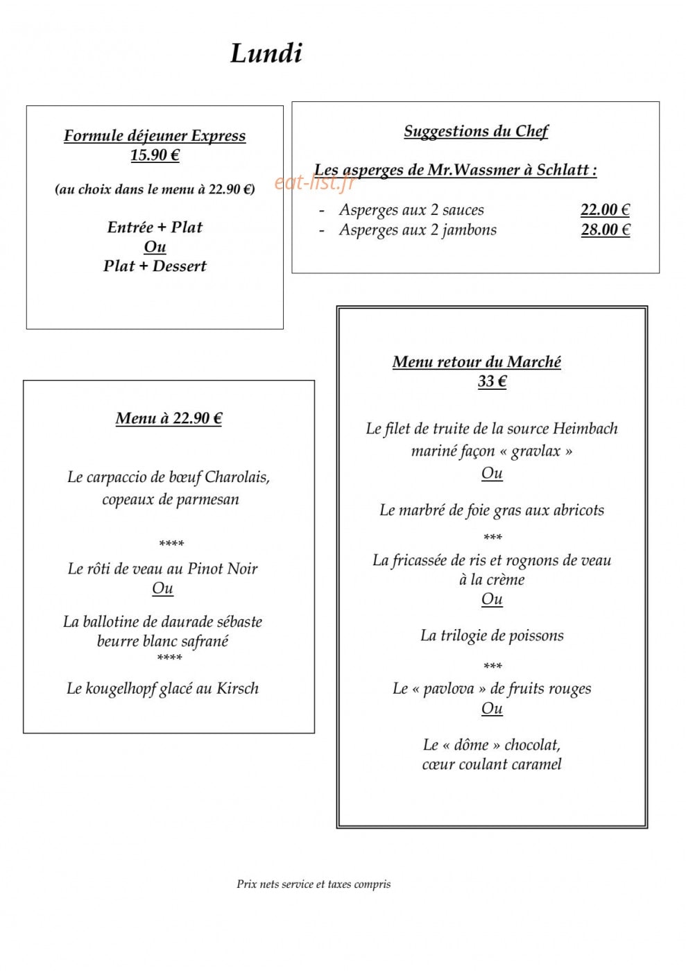 La Villa du Meunier — carte page 1