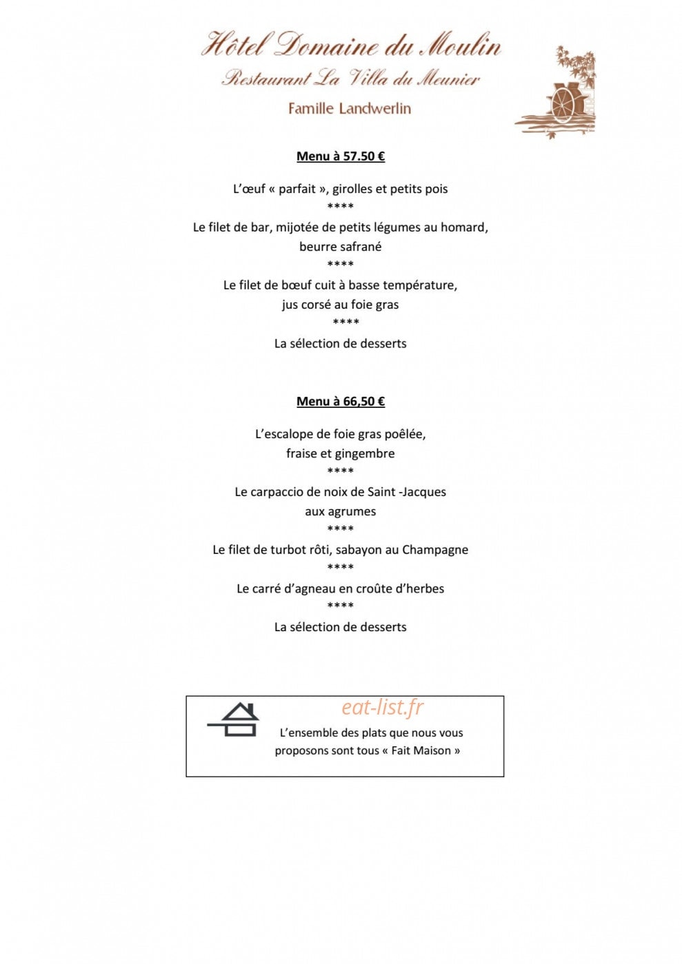 La Villa du Meunier — carte page 10