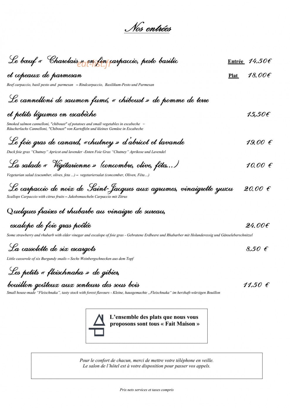 La Villa du Meunier — carte page 6