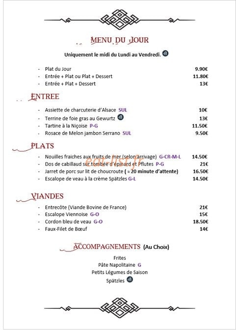 Aux Bons Amis — carte page 2