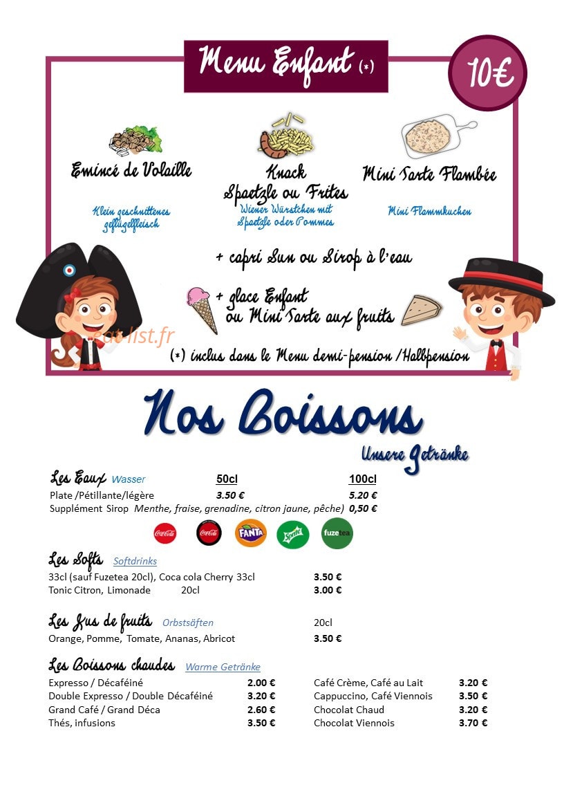 La Taverne — carte page 5