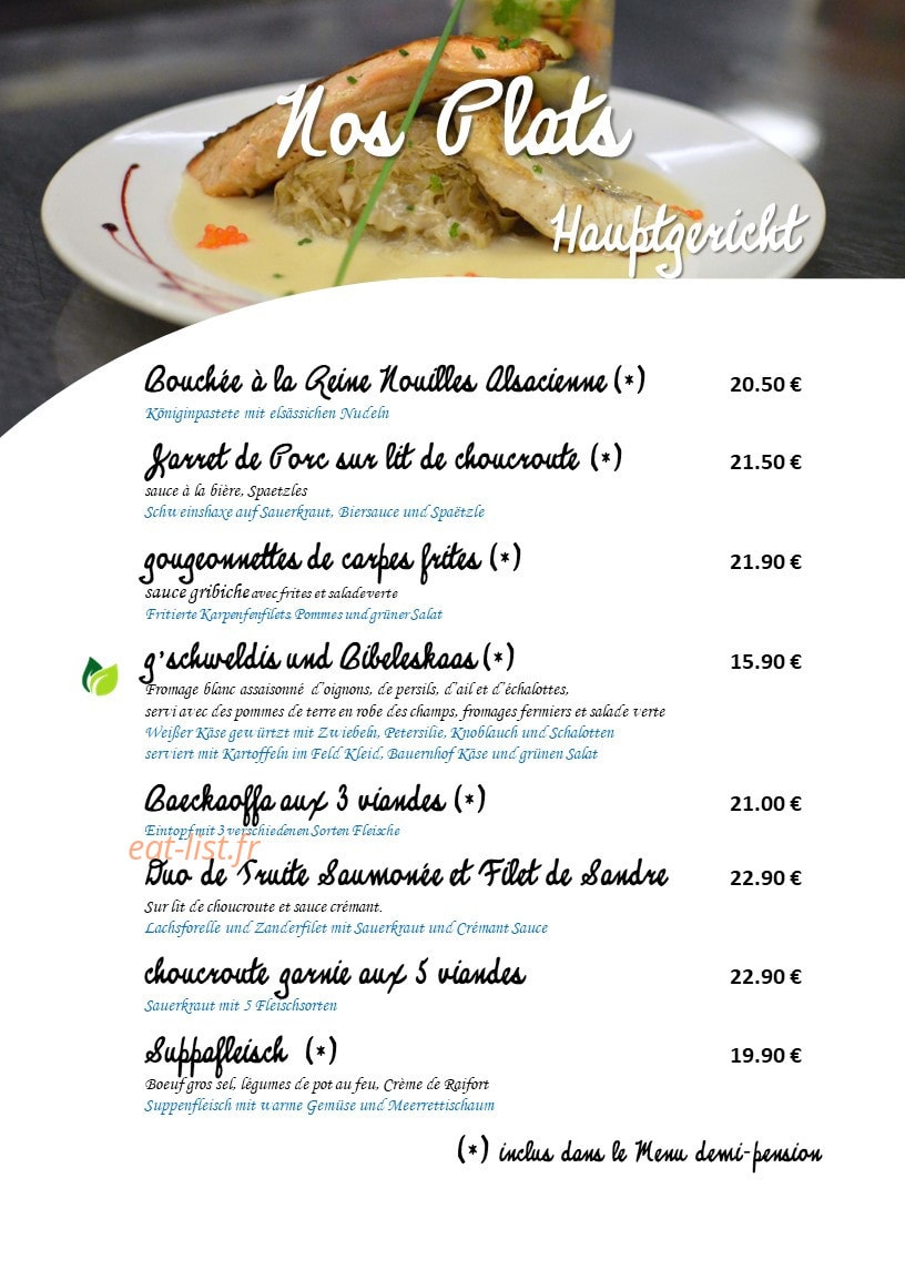 La Taverne — carte page 2