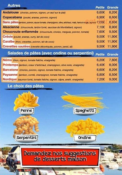 Aux 100 pâtes — carte page 2