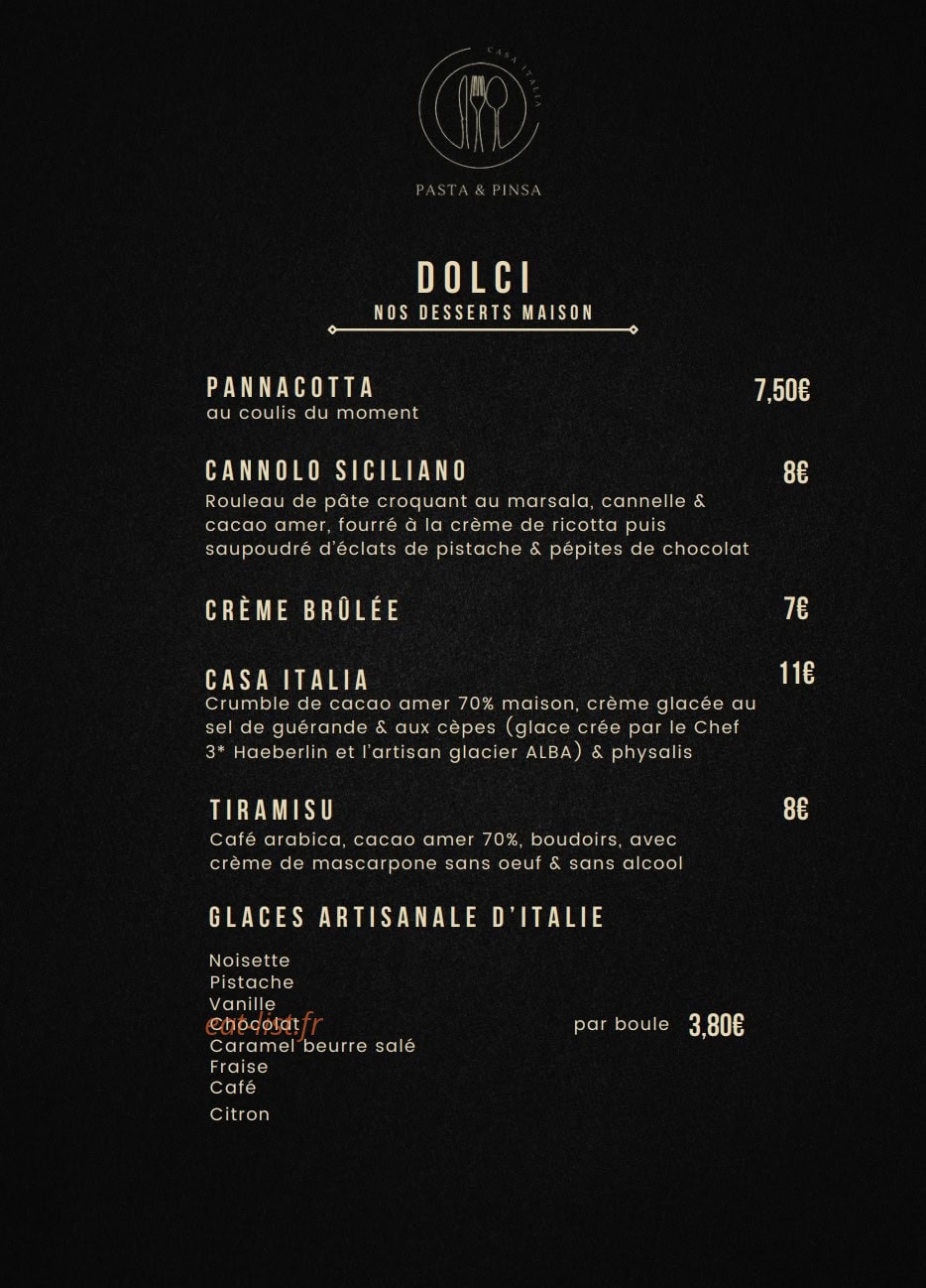 Casa Italia — carte page 4