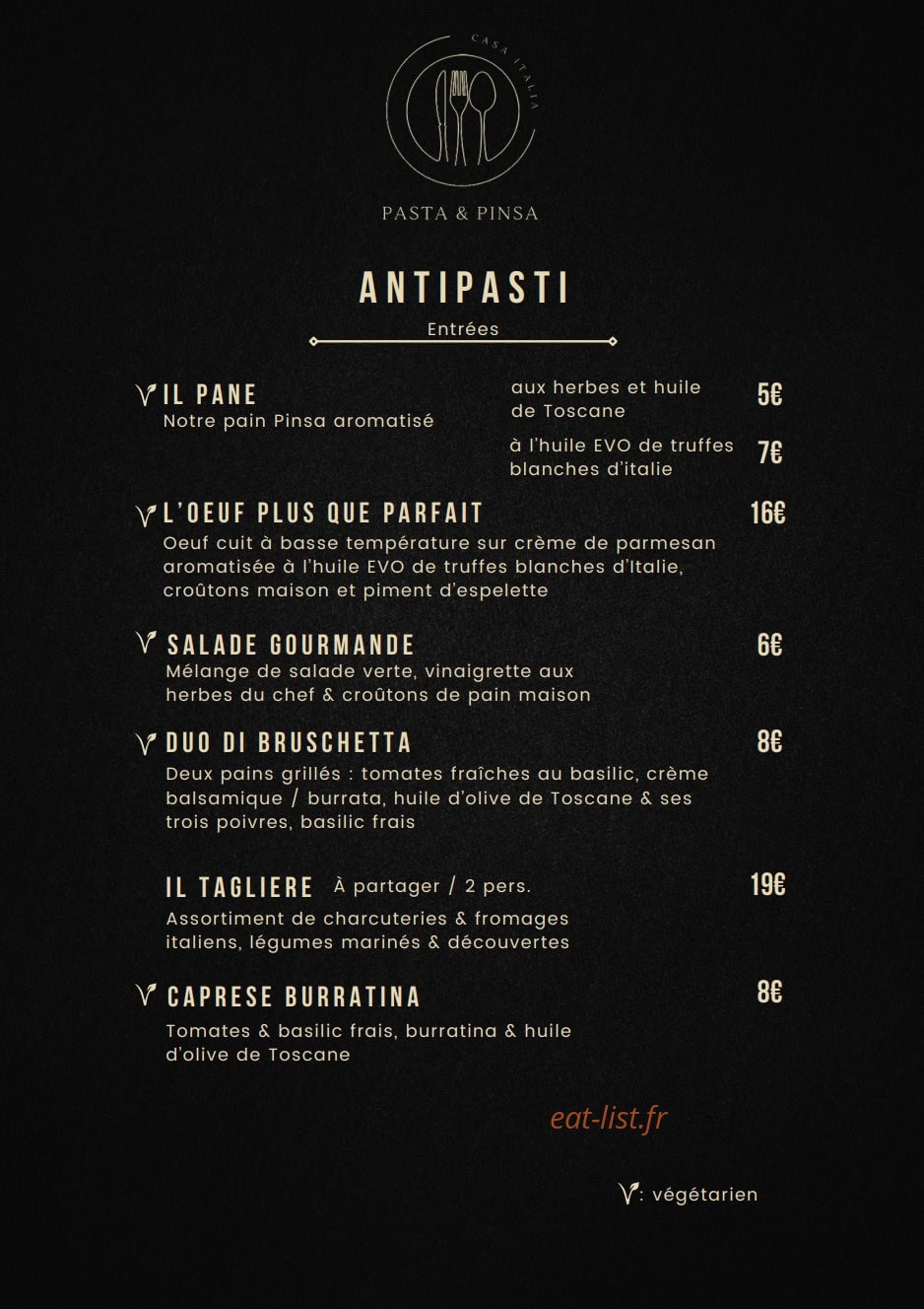 Casa Italia — carte page 1