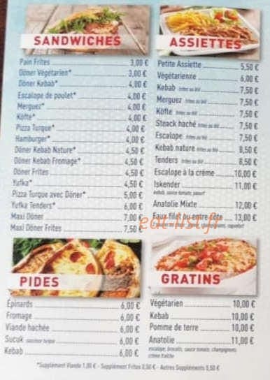 Kebab By Anatolie — carte page 4