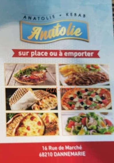 Kebab By Anatolie — carte page 1