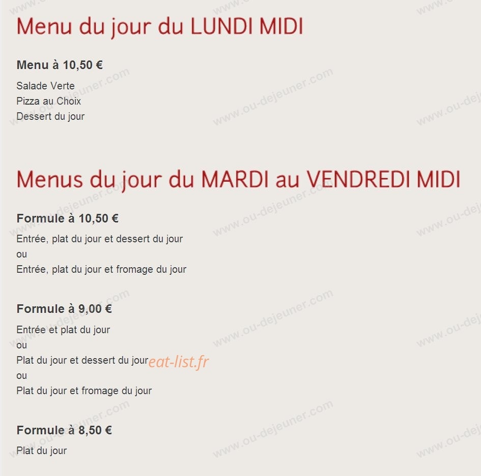 Relais des Bains — carte page 1