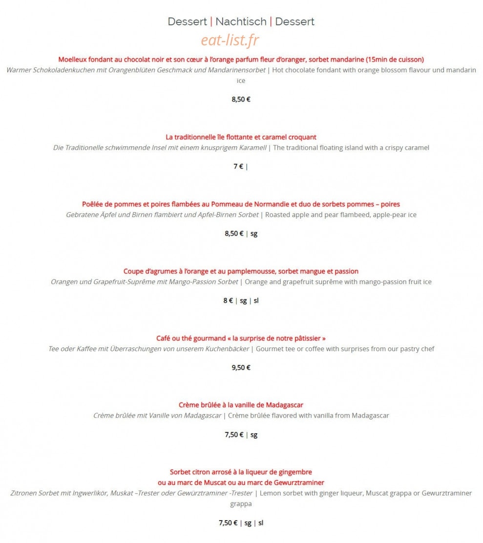 Au Boeuf Rouge — carte page 5
