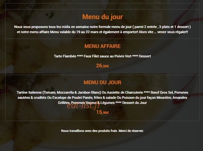 Auberge Au Cheval Blanc — carte page 4