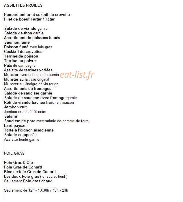 Restaurant Starck — carte page 4