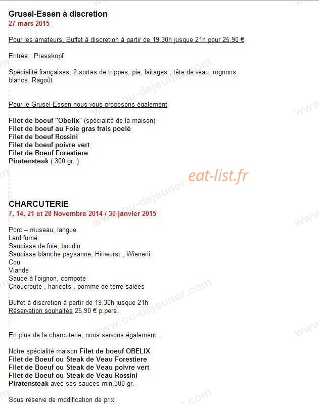 Restaurant Starck — carte page 5