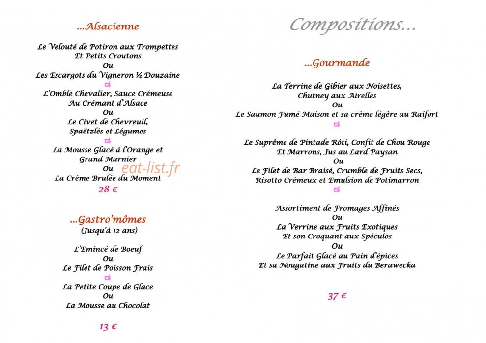 A l'Agneau — carte page 4