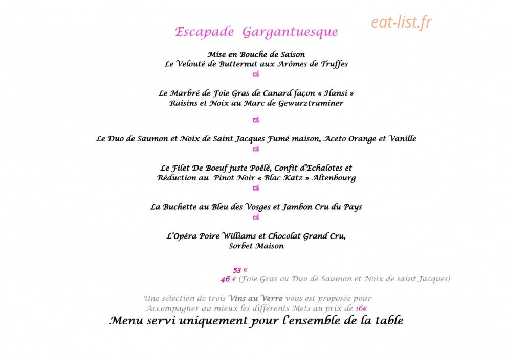 A l'Agneau — carte page 2