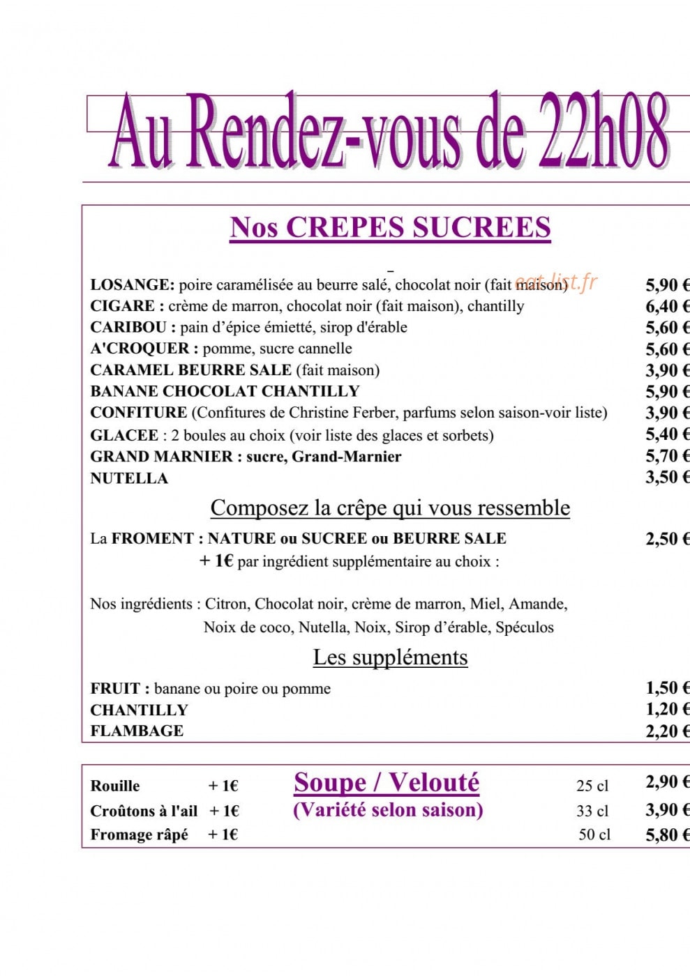 Au rendez-vous de 22h08 — carte page 1