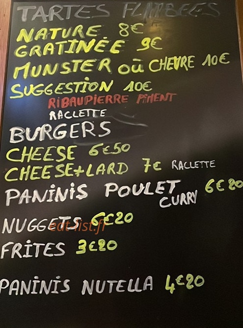 Bar la Scud' — carte page 1