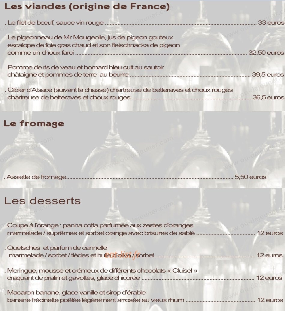 La Nouvelle Auberge — carte page 2