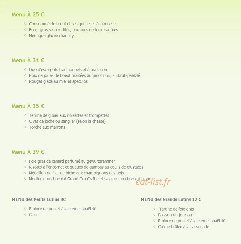 Au Raisin d'Or — carte page 3