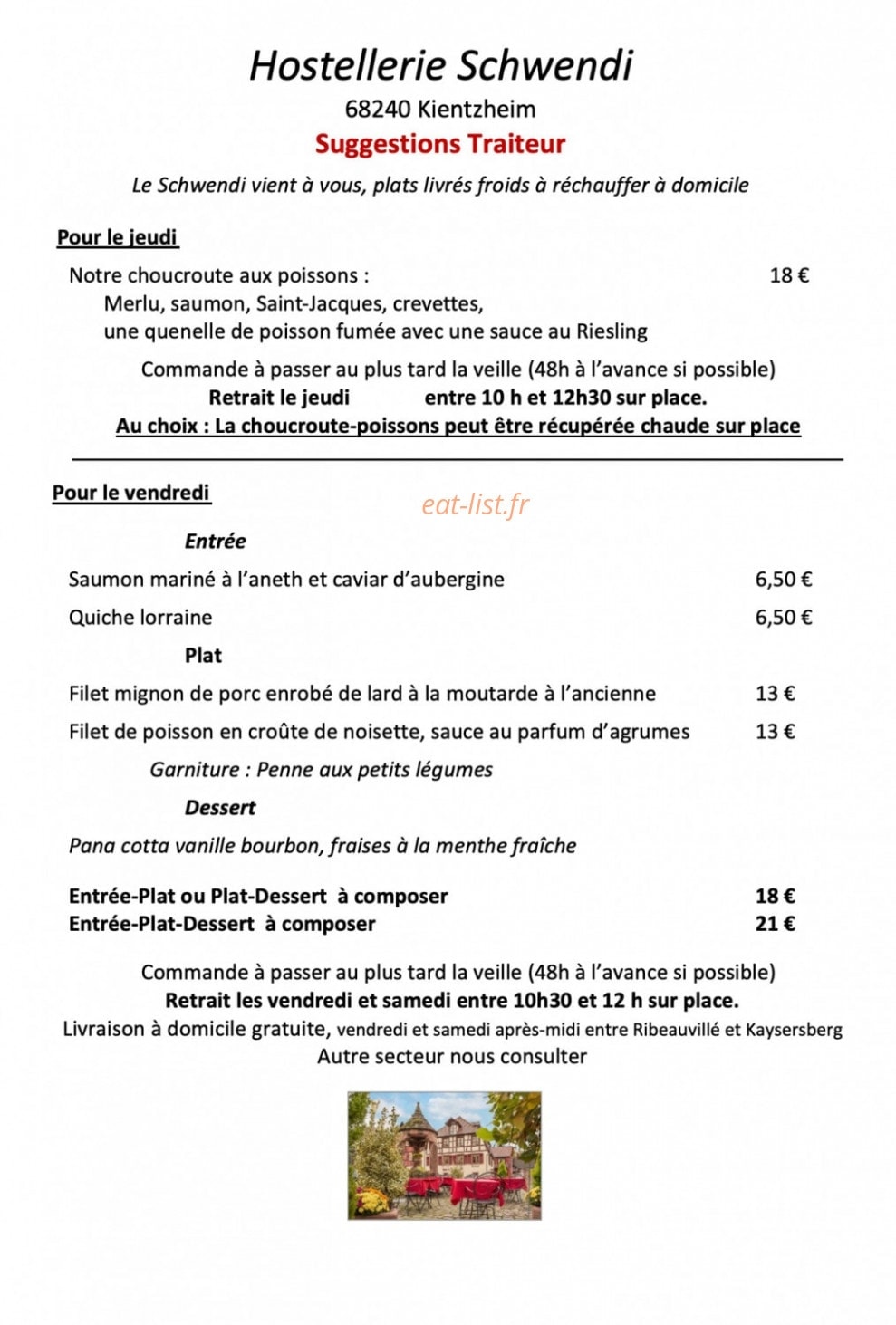 Hostellerie Schwendi — carte page 1
