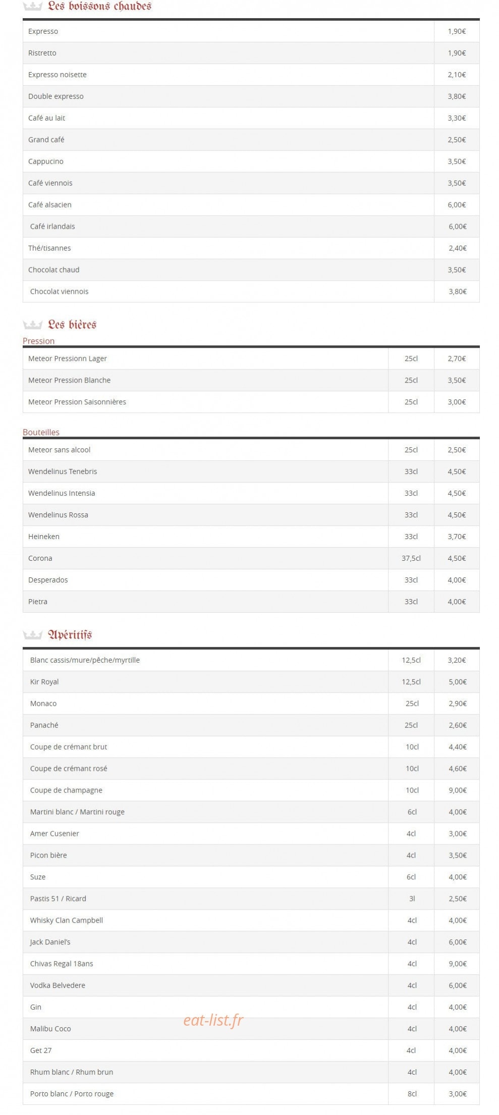 Caveau du Schlossberg — carte page 6