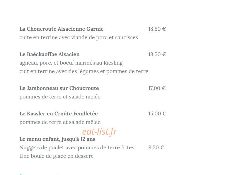 Le Petit Gourmand — carte page 4